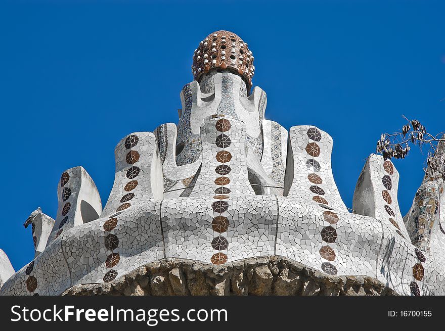 Park Guell located at Barcelona, Spain