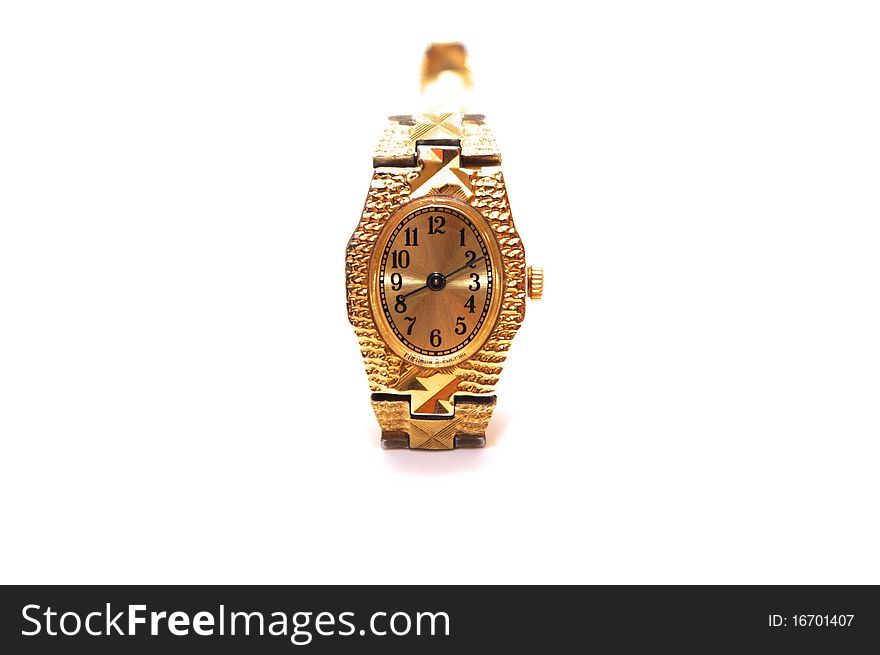 Photo of the wrist watch on white background