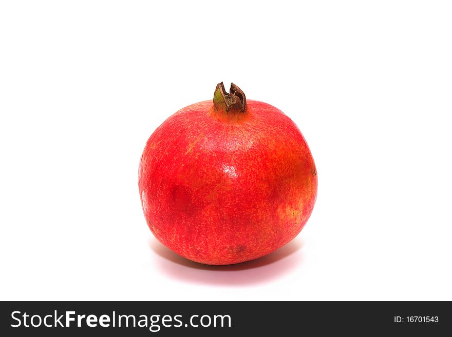 Photo of the pomegranate on white background