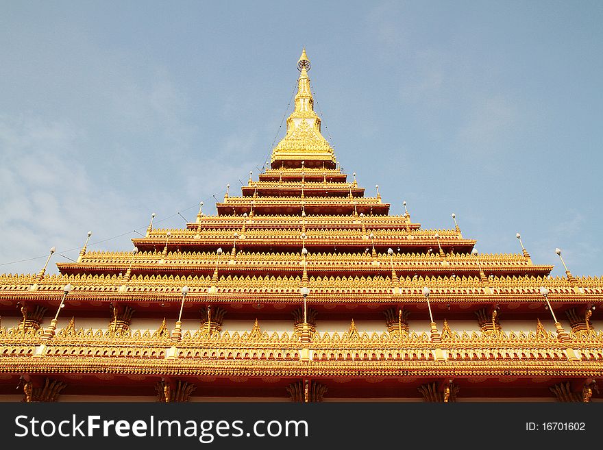 Photo thai temple in khonkaen thailand. Photo thai temple in khonkaen thailand