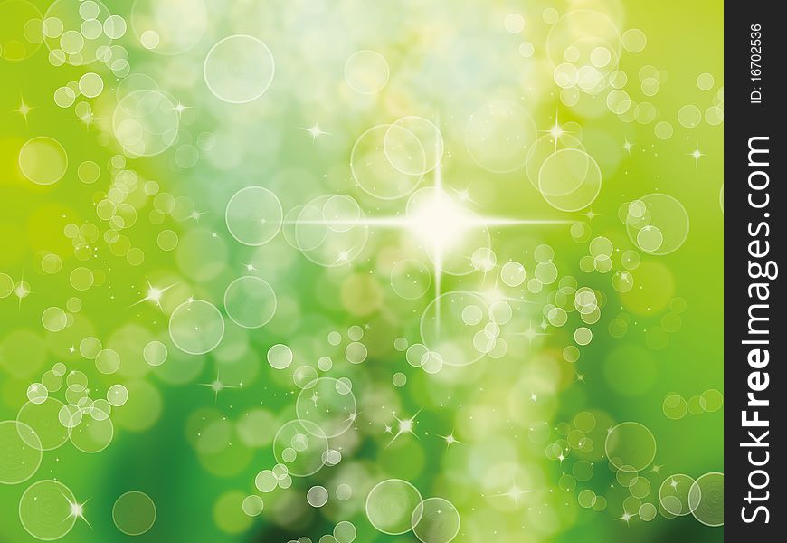 Abstract of Rain Forest Bokeh and star light