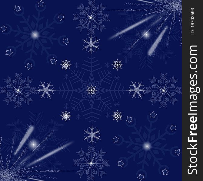 Texture of beautiful snowflakes background