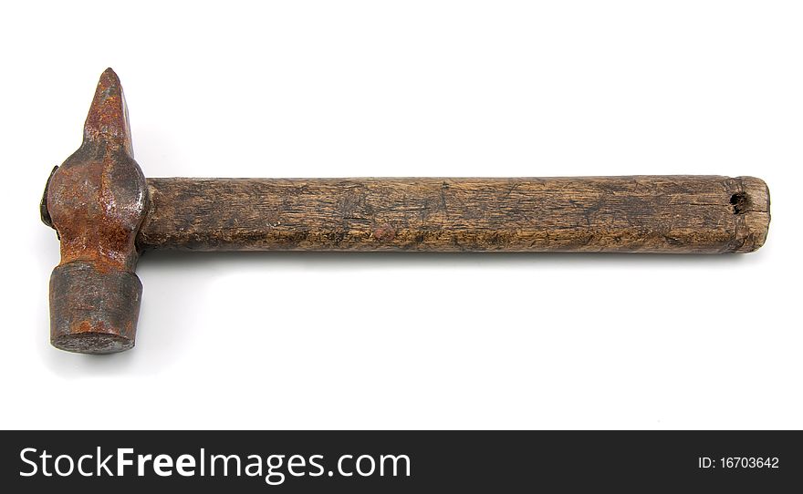 Studio shot of A hammer with the head isolated on white. Studio shot of A hammer with the head isolated on white