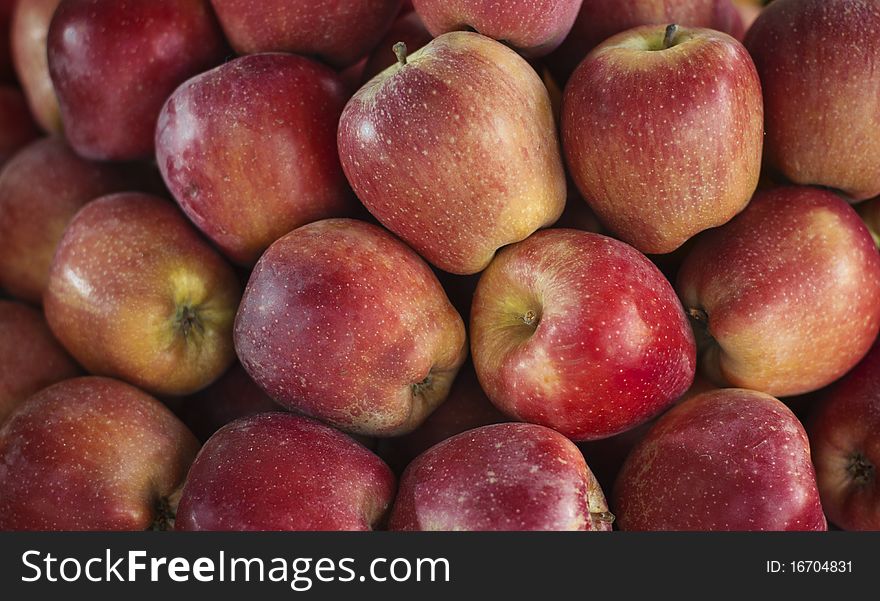 Large Group Of Organic Red Apples