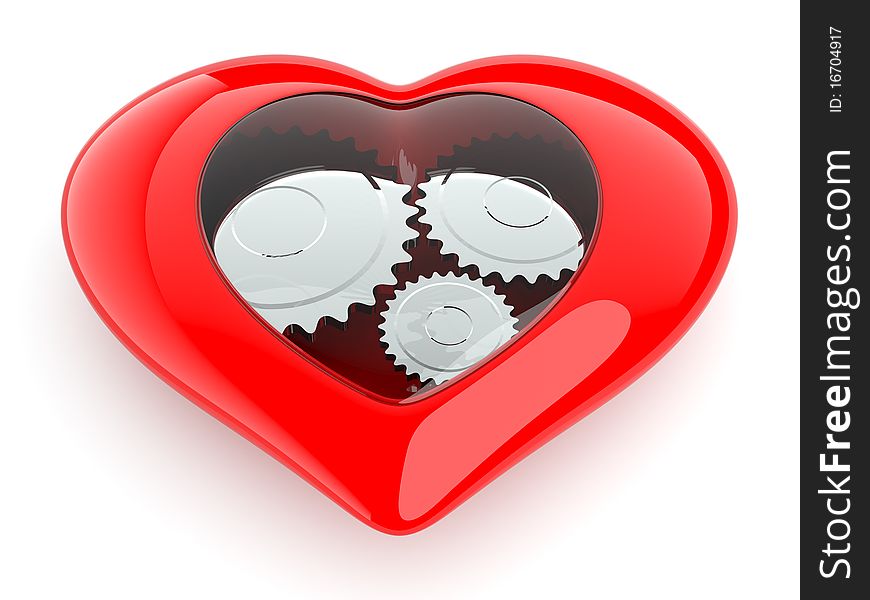 Heart. 3D illustration on white background