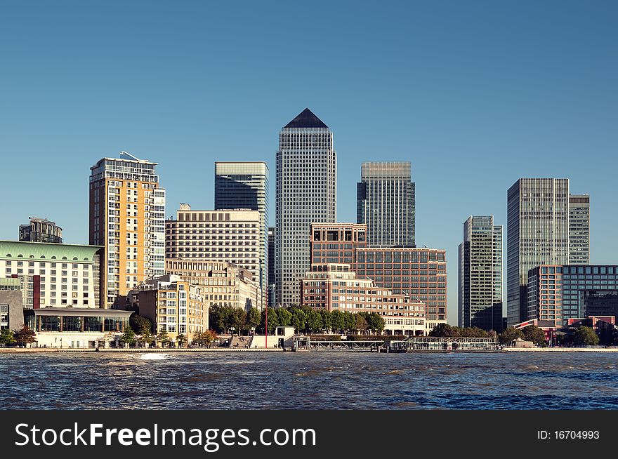 Canary Wharf  financial centre in London. Canary Wharf  financial centre in London.