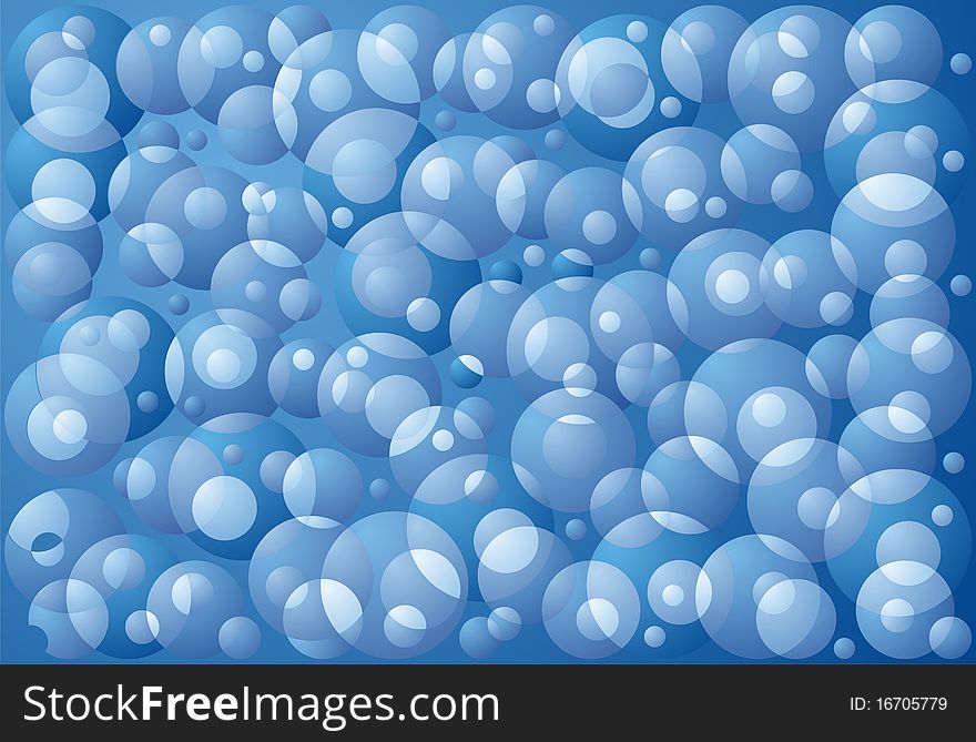 Vector illustration of Blue wave background