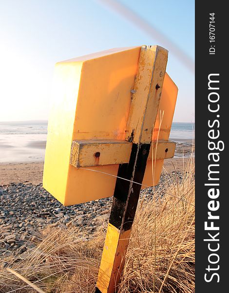 Lifebuoy Box On An Irish Beach