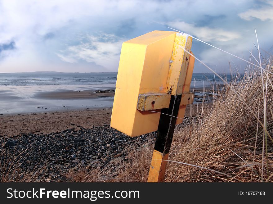 Lifebuoy Box On Beal Beach In Kerry