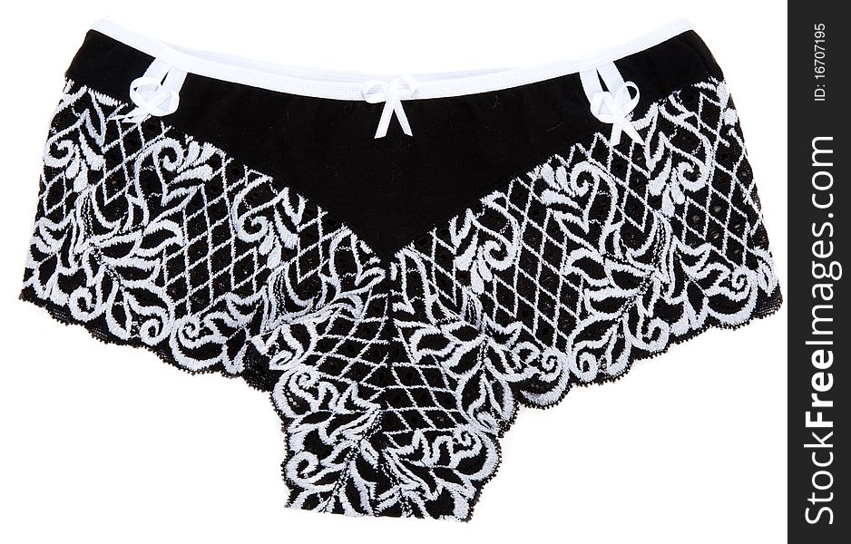 Black feminine undershorts with pattern