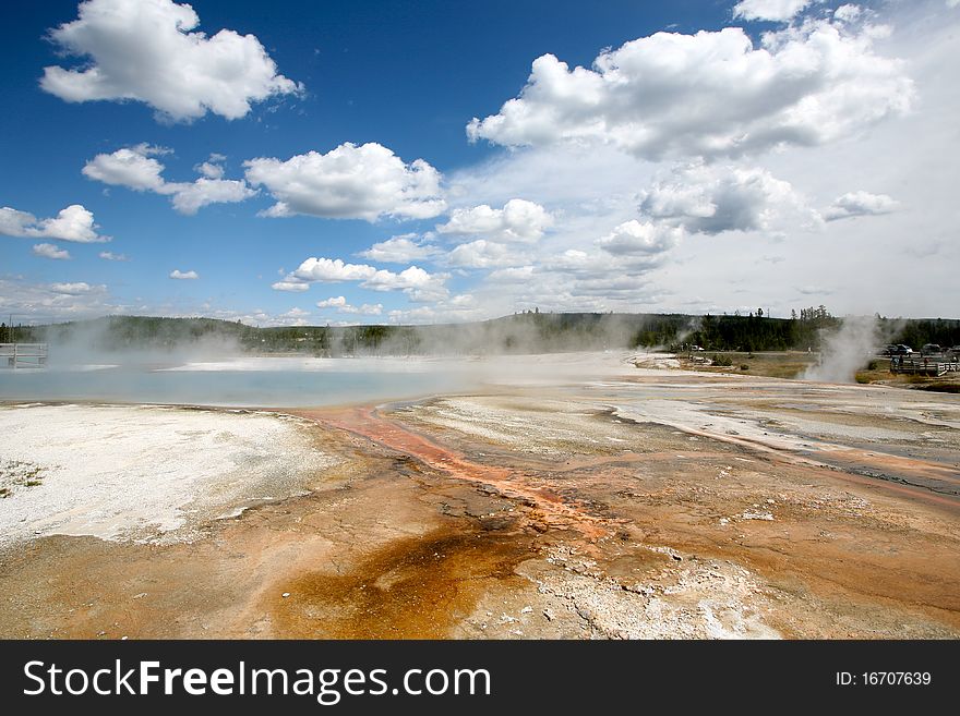 Lower geyser basin yellow stone national park. Lower geyser basin yellow stone national park