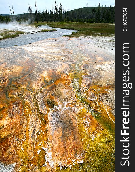 Lower geyser basin yellow stone national park. Lower geyser basin yellow stone national park