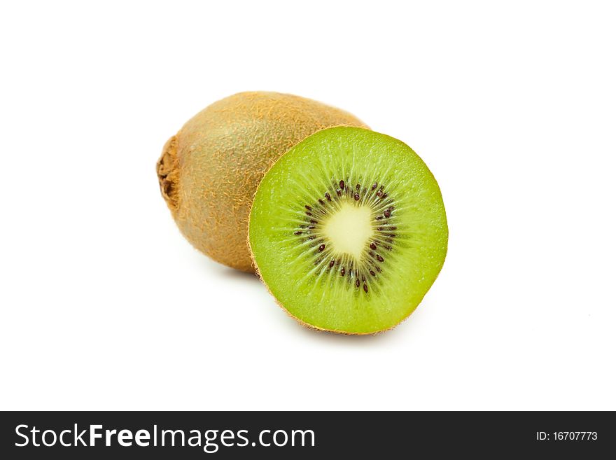 Kiwis isolated on white background