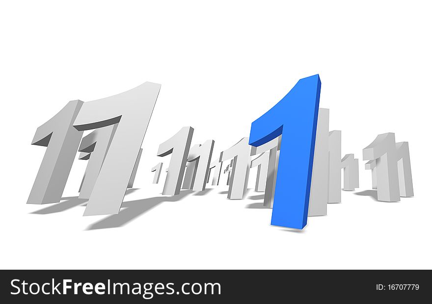 Group of number on white background. Group of number on white background
