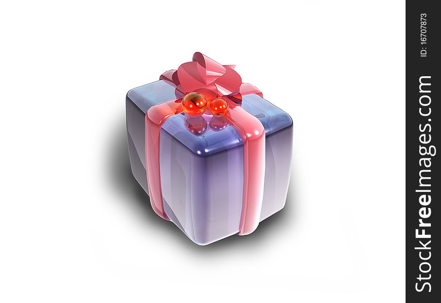 A 3D rendered crystal gift