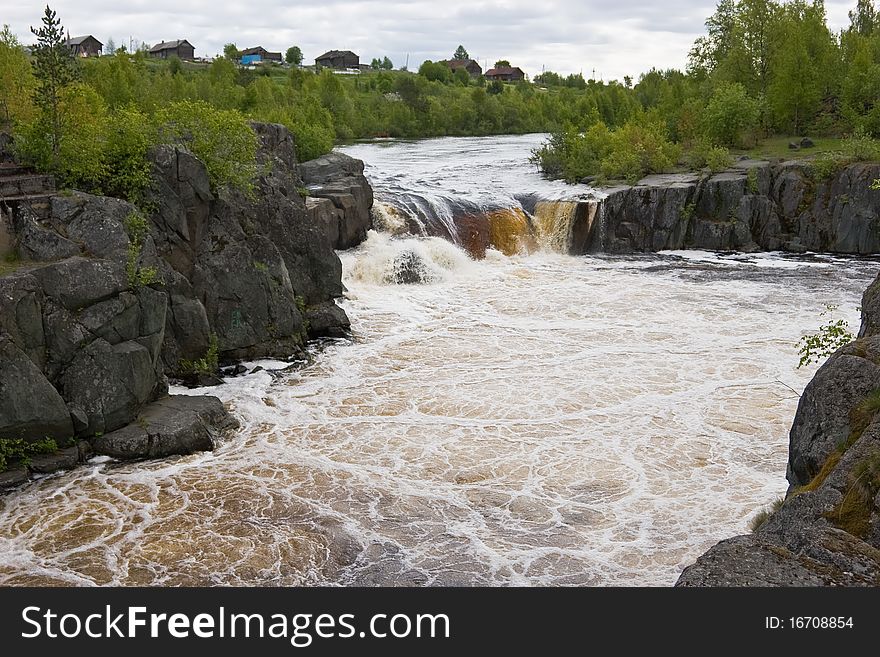 Voitsky Padun Waterfall On Lower Vyg River