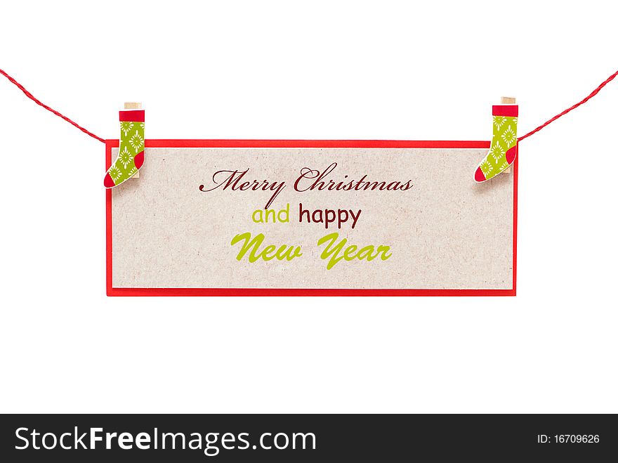 Christmas greeting card with text