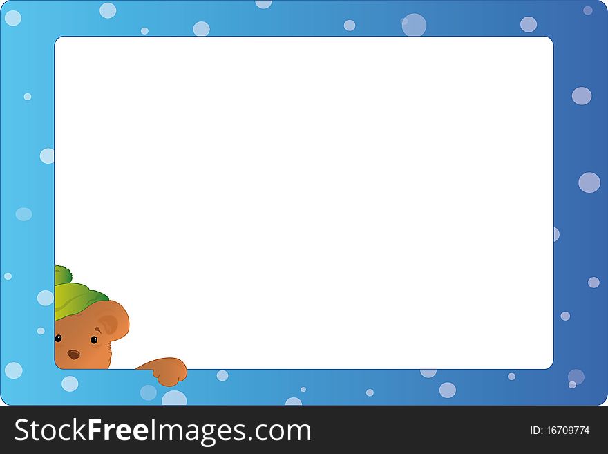 Photo framework with а bear