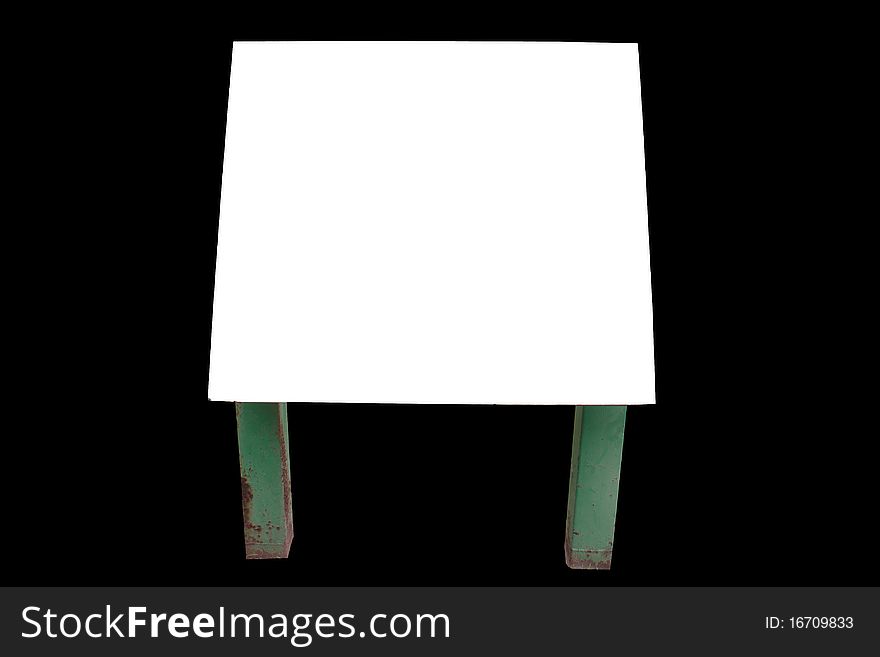 Banner On A White Background Isolated On Black