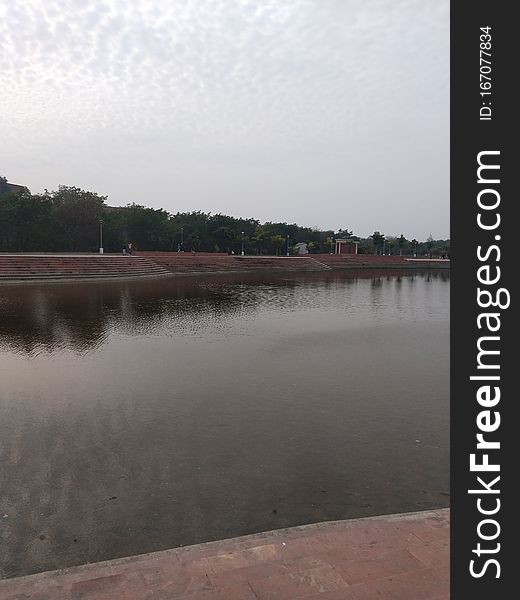 Indian lake near by city is looking beautiful.