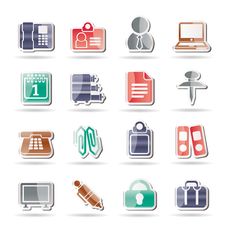 Business And Office Icons Stock Photo