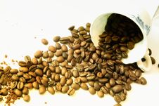 Coffee Cup And Coffee Beans Royalty Free Stock Images