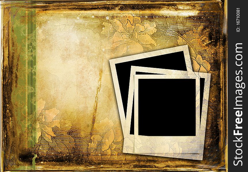 Polaroid frame on vintage background. Polaroid frame on vintage background