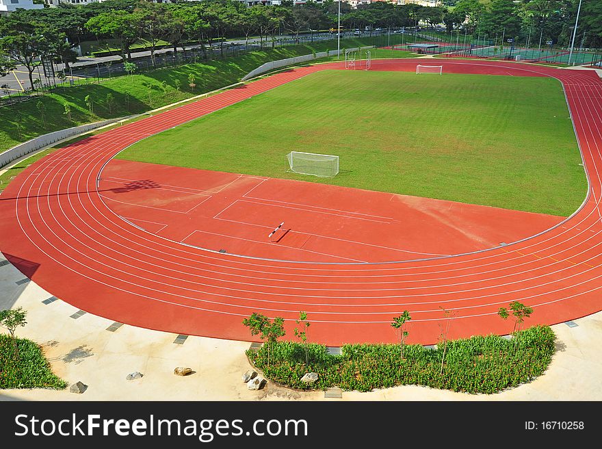 Small Stadium With Running Track