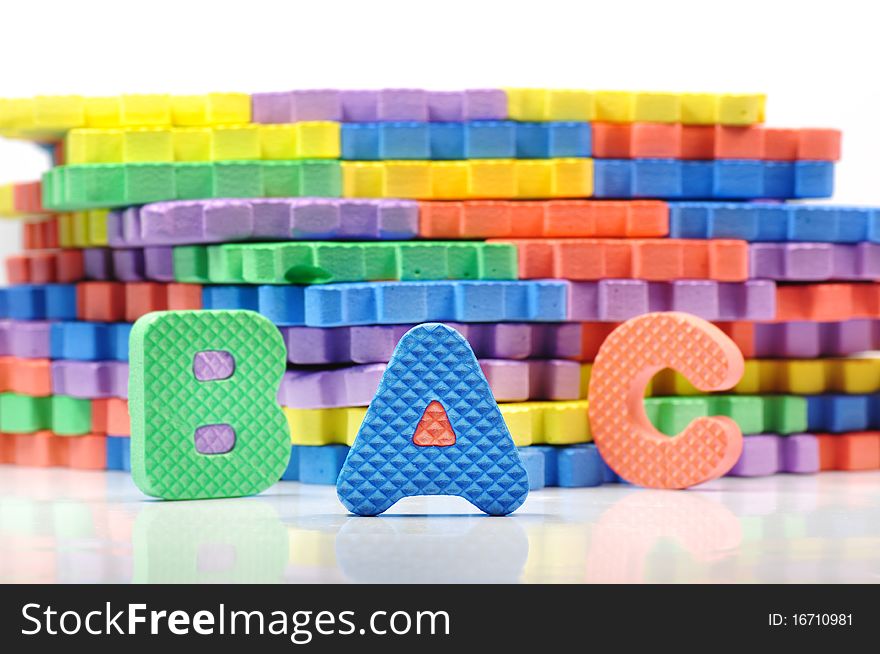 Colorful letter mat for kid.