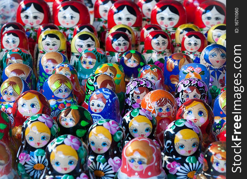 Collection of russian nesting dolls
