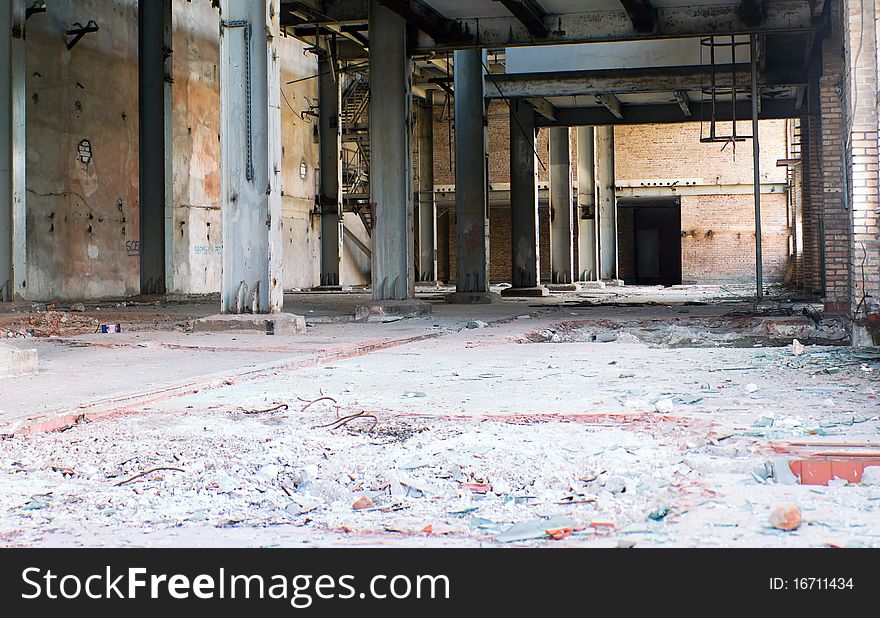 Ruins of a very heavily polluted industrial factory, the place was known as one of the most polluted towns in Europe.