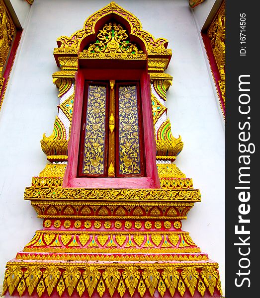 Thai temple art and windows.