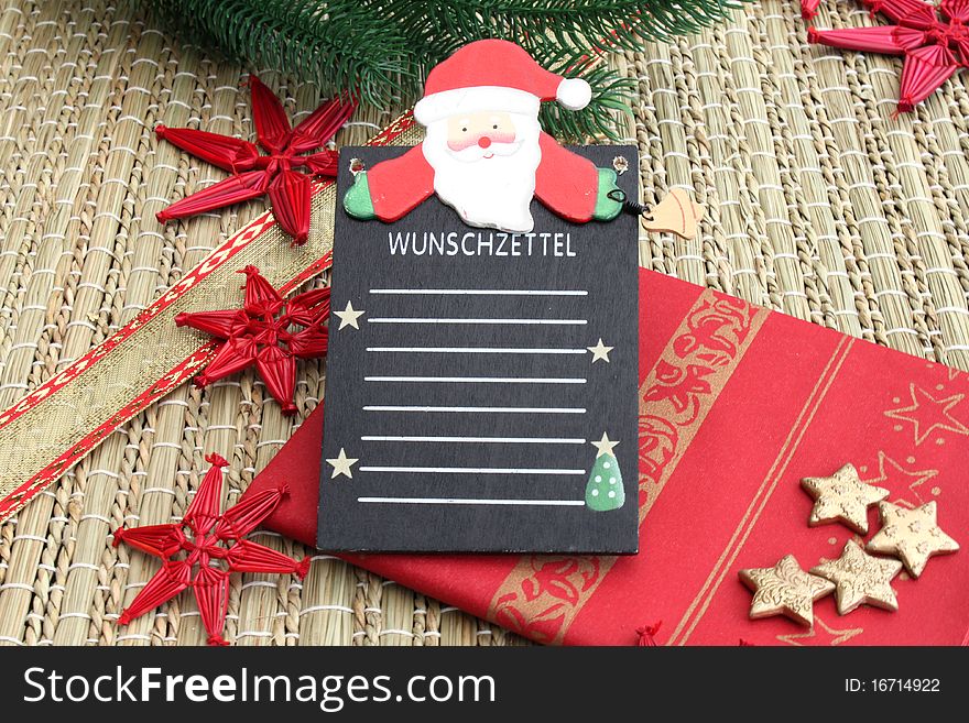 Santa with Wishlist for Christmas