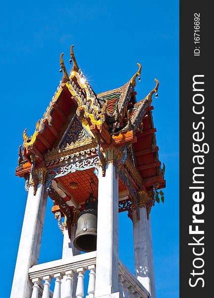 Bell castel in the thai temple