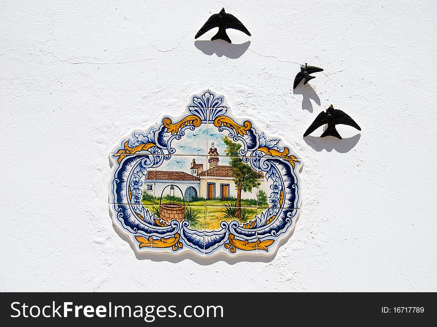 Tradisional Ceramic On Portugal Houses