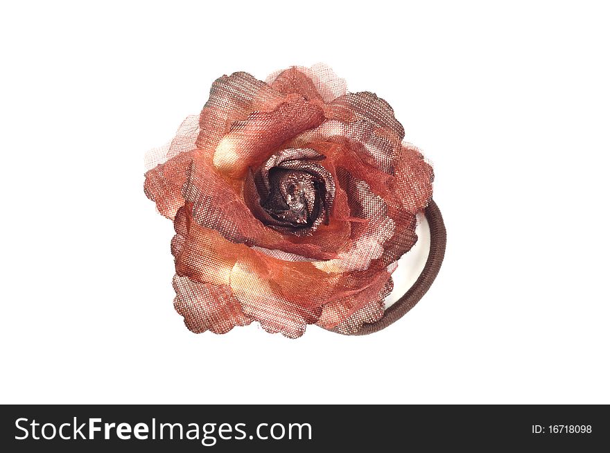 Flower hair band on a white background. Flower hair band on a white background