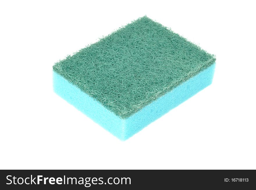 Dish sponge, isolated on a white background