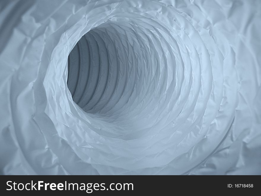 Round folded tube from inside. Round folded tube from inside
