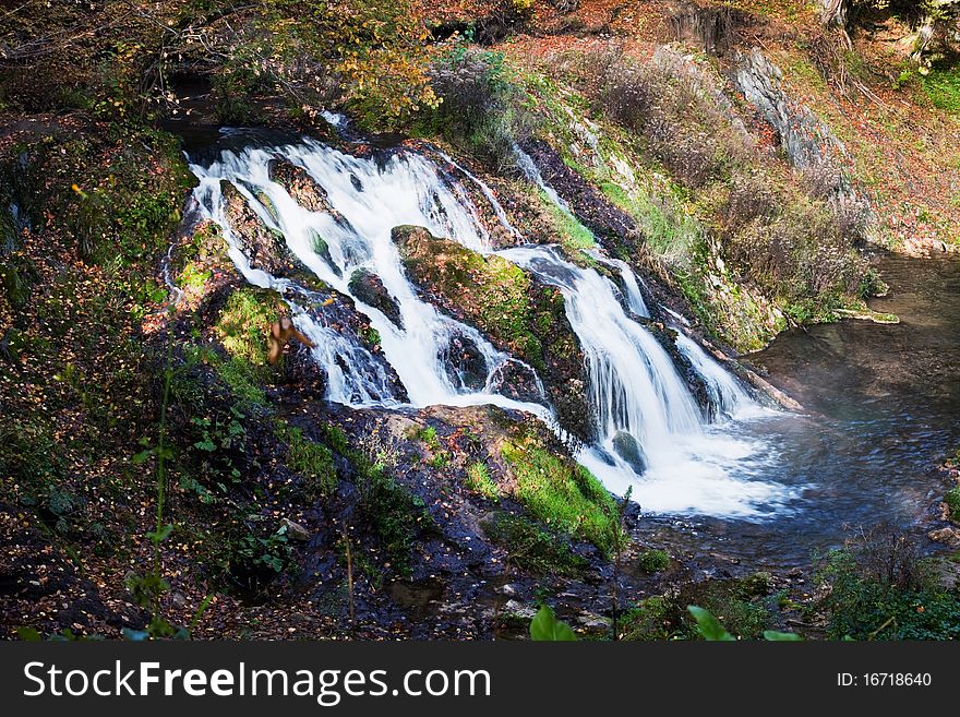 Mountain stream in autumn in Strandzha / Bulgaria /