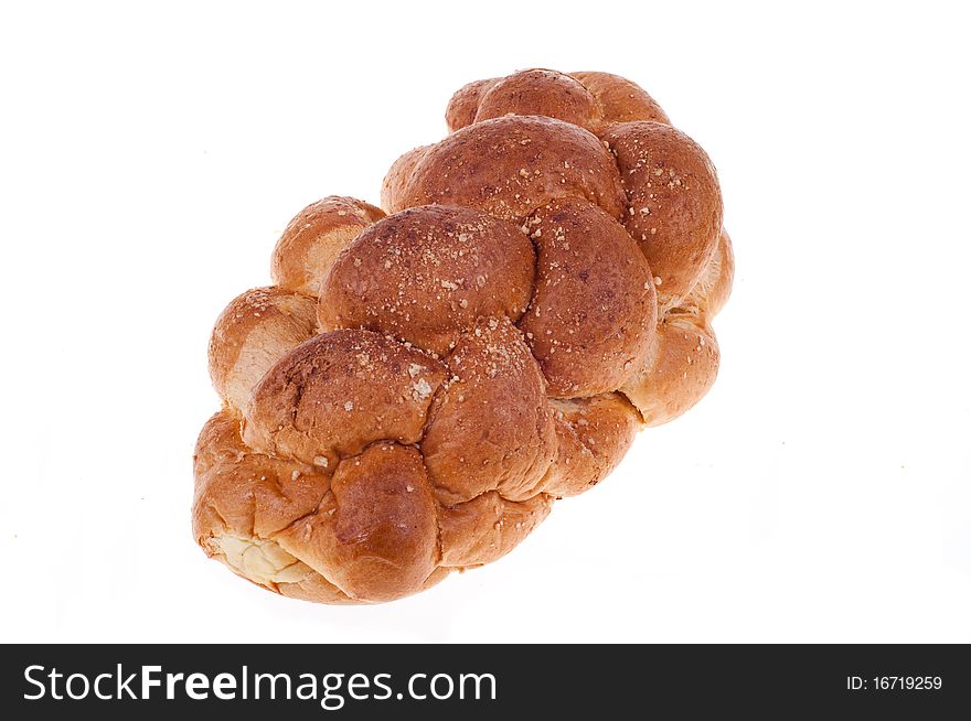 Fresh breadroll isolated on white