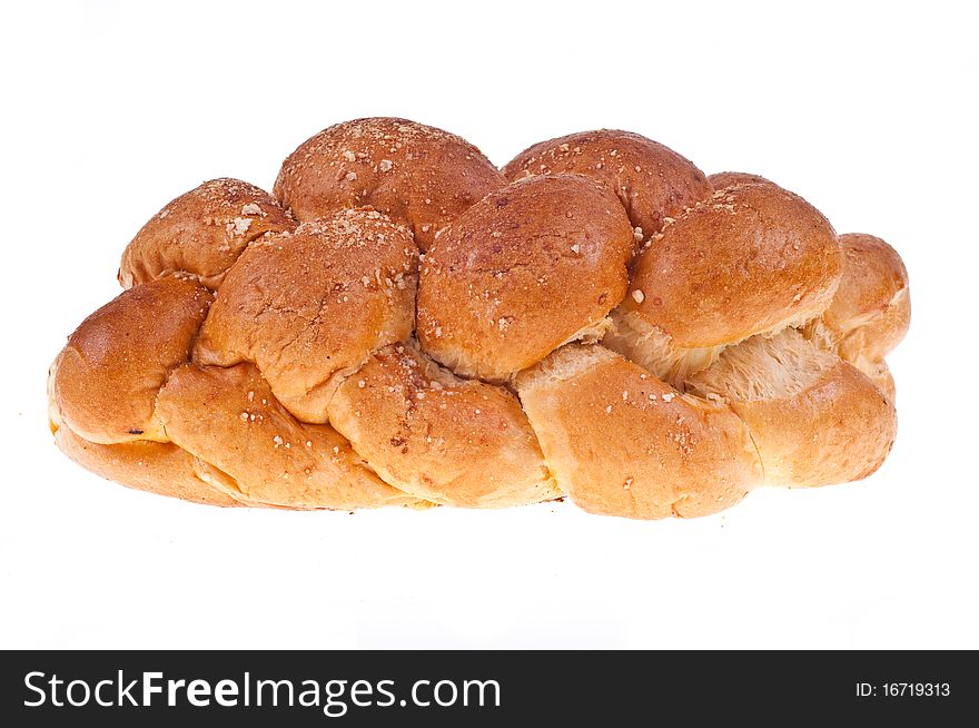Fresh breadroll isolated on white