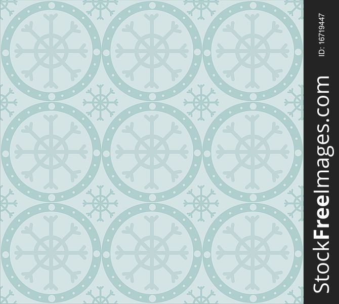 Cute winter pattern with snowflakes
