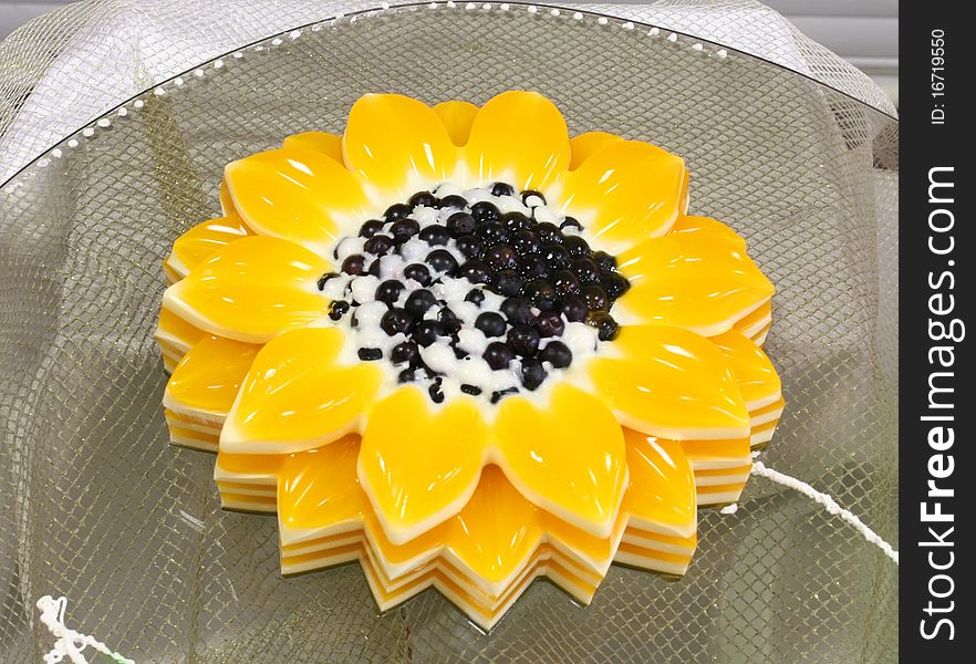 Jelly In The Form Of A Sunflower