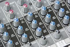 Mixing Board Knobs Royalty Free Stock Image Mixing Board Knobs Royalty Free Stock Image