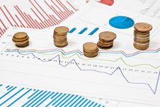 Coins And Charts Stock Photos Coins And Charts Stock Photos