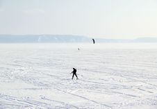 A View Of Volga River In Winter Stock Image