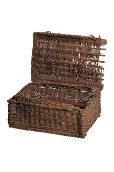 Old Wattled Basket Stock Photos Old Wattled Basket Stock Photos
