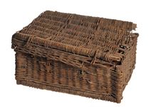 Old Wattled Basket Royalty Free Stock Photography Old Wattled Basket Royalty Free Stock Photography
