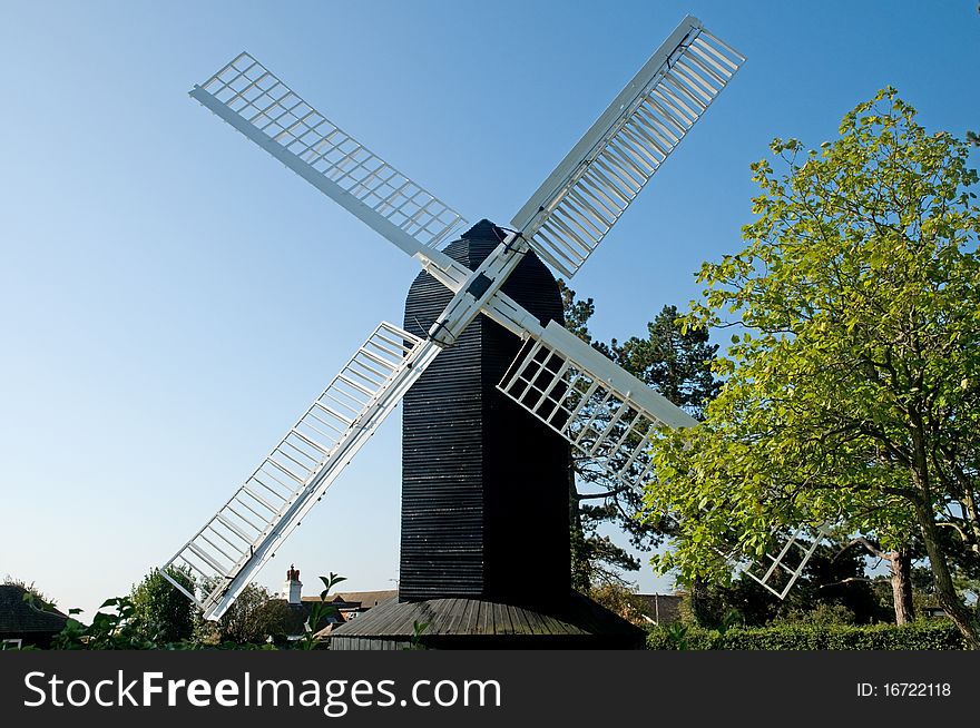 The restored windmill at high salvington  in east sussex in england. The restored windmill at high salvington  in east sussex in england