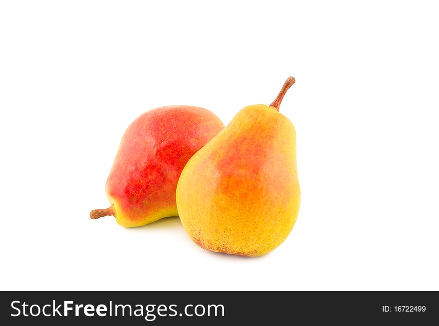 Pears isolated on white background. Pears isolated on white background.